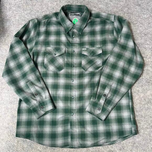Dixxon Flannel Co Men's Long Sleeve Button Up Shirt Green "The Bixby" Size XL - Picture 1 of 9